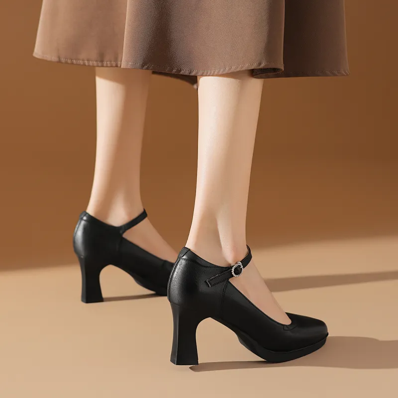 BOERDIQI Chunky Heel High Heels 6.8cm Women's-5