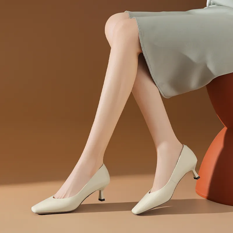 BOERDIQI Flared Heel High Heels 5cm Women's-9