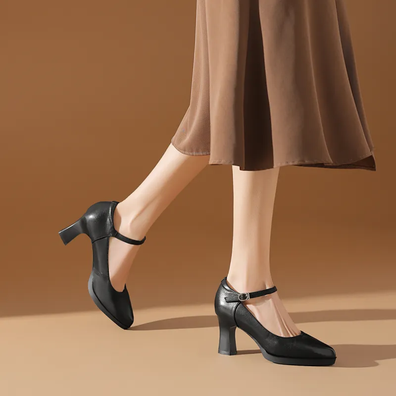 BOERDIQI Chunky Heel High Heels 6.8cm Women's-6