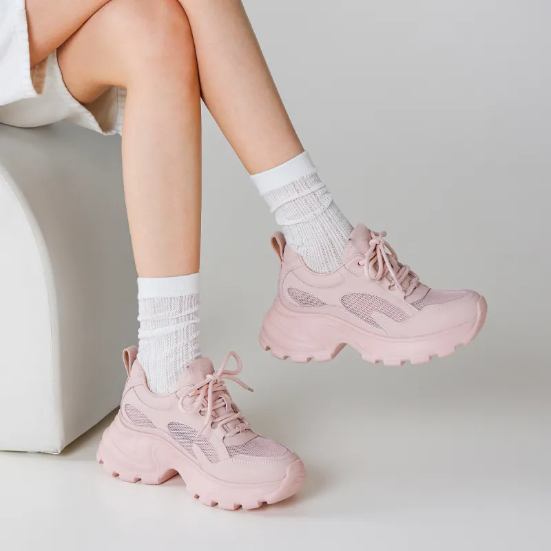 BOERDIQI Breathable Height Increase Chunky Sneakers Women's-7