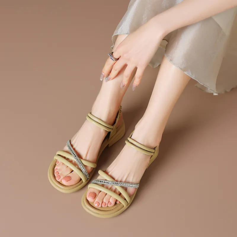 BOERDIQI One Strap Sandals 3.5cm Women's-2