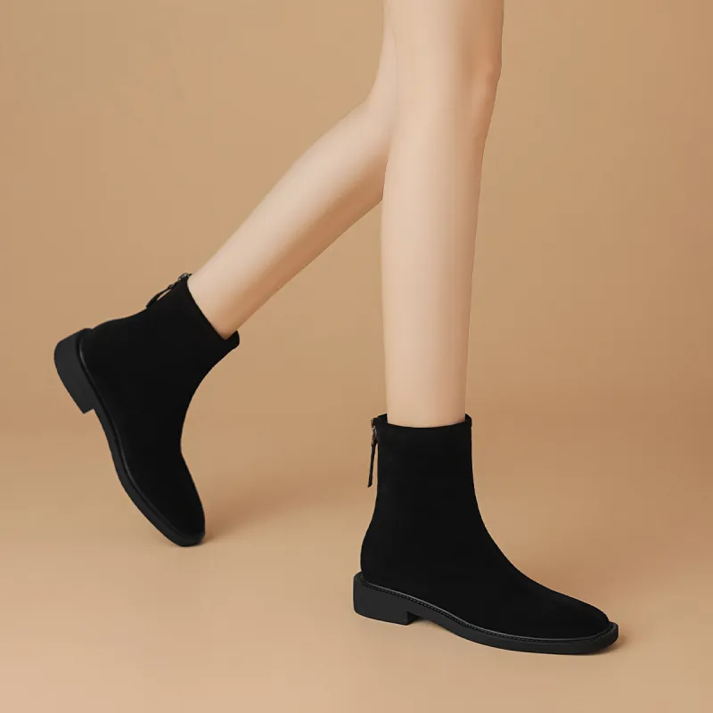 BOERDIQI Ankle Boots Women's Black/Brown-3