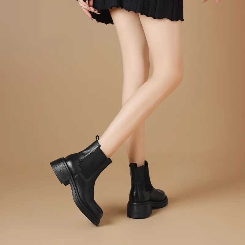 BOERDIQI Short Chelsea Boots 4.5cm Women's-4