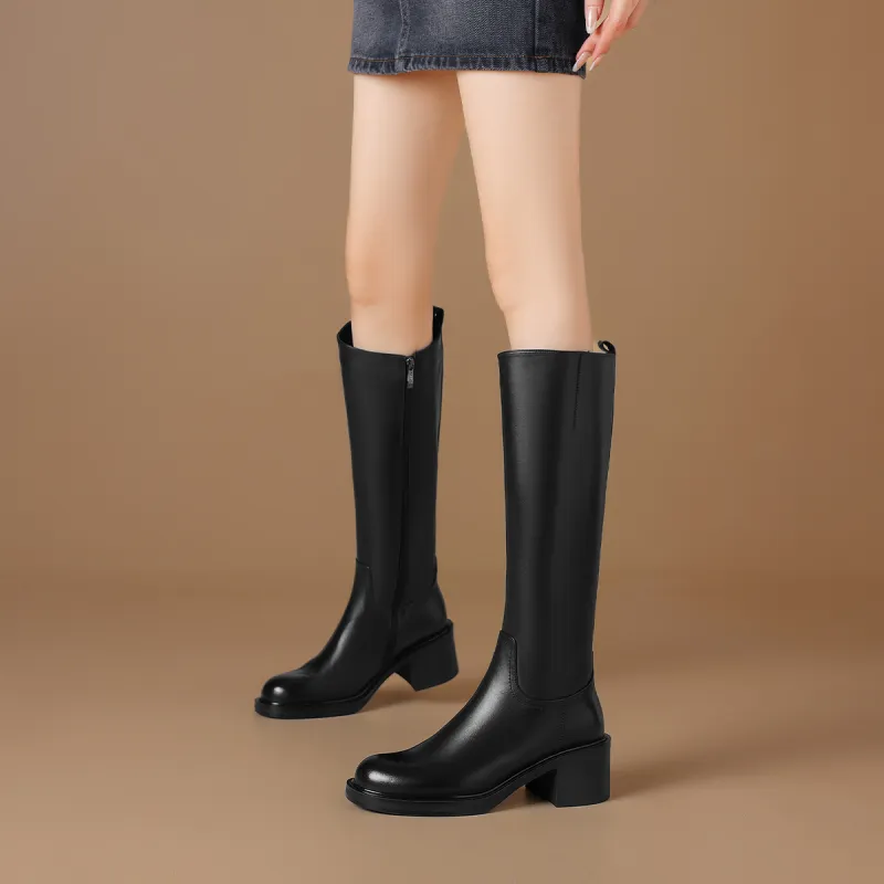 BOERDIQI Cavalier Boots Knee high Boots 5.5cm Women's-6