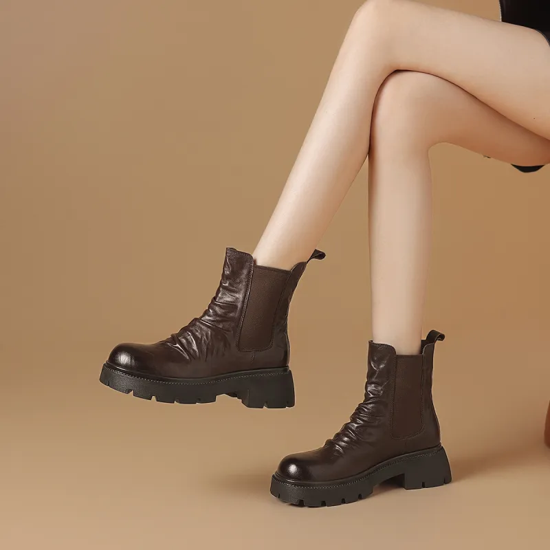 BOERDIQI Short Chelsea Boots 4.8cm Women's-8