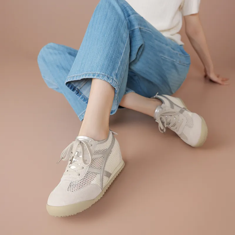BOERDIQI Breathable And Lightweight Mid Top Casual Shoes Women's-2