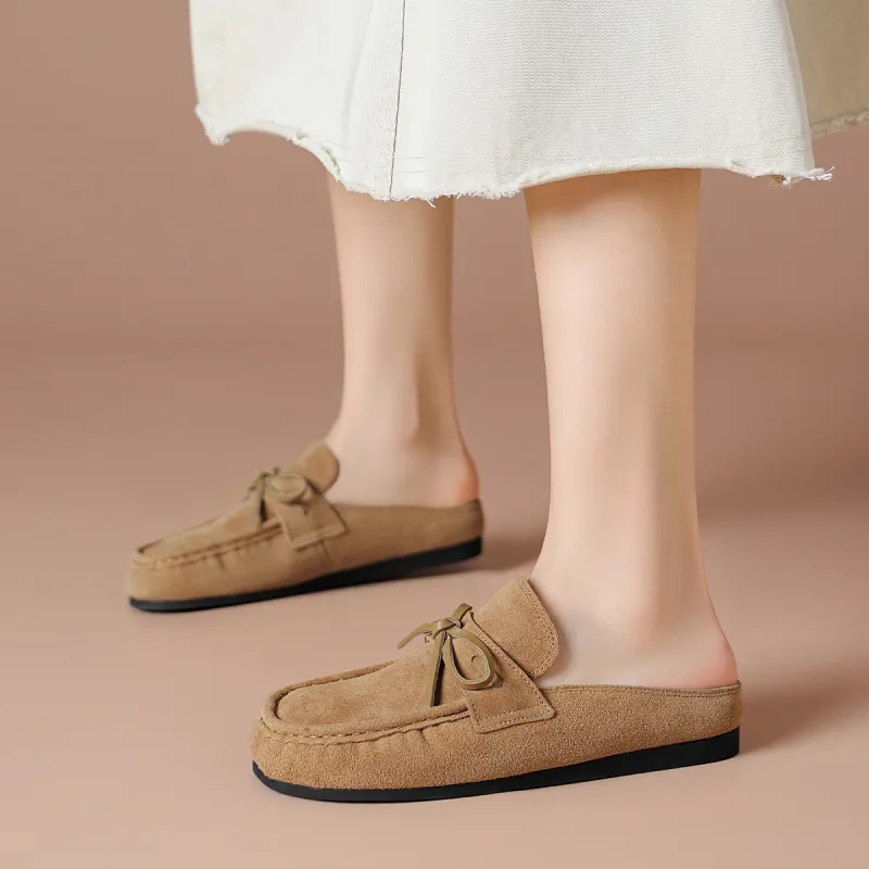 BOERDIQI Rubber Sole Abrasion Resistant Closed Toe Slippers Women's-10