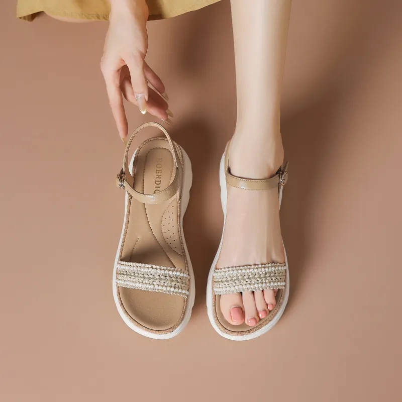 BOERDIQI One Strap Sandals 3.5cm Women's-12