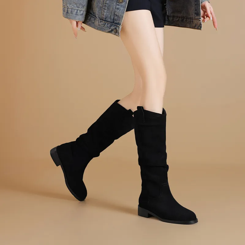 BOERDIQI Knee-high Boots 3.4cm Women's-4