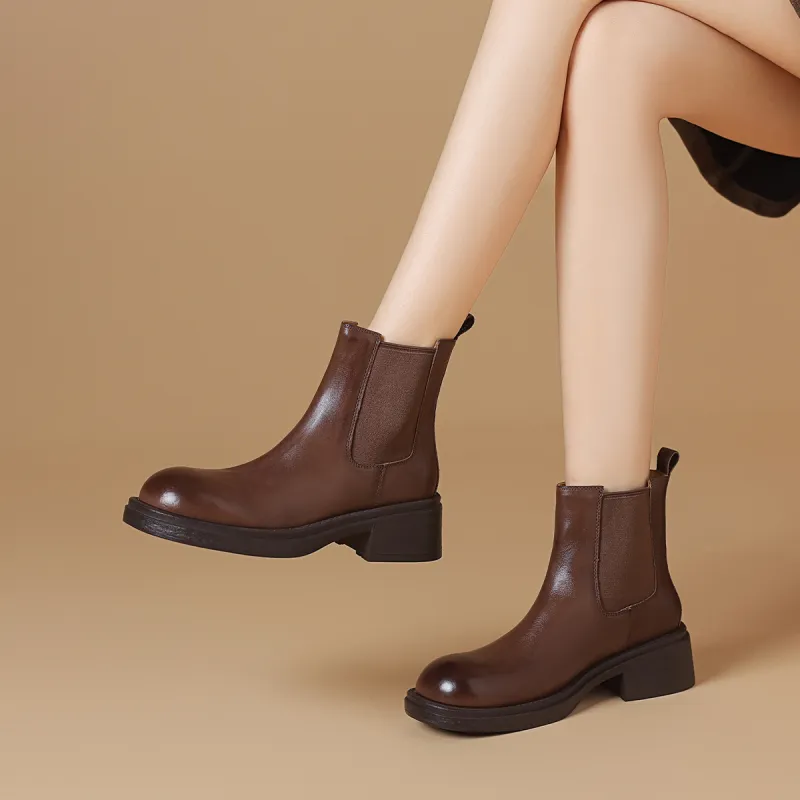 BOERDIQI Short Chelsea Boots 4.5cm Women's-10