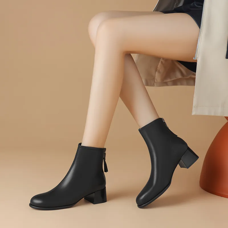 BOERDIQI Ankle Boots 4cm Women's Black-3