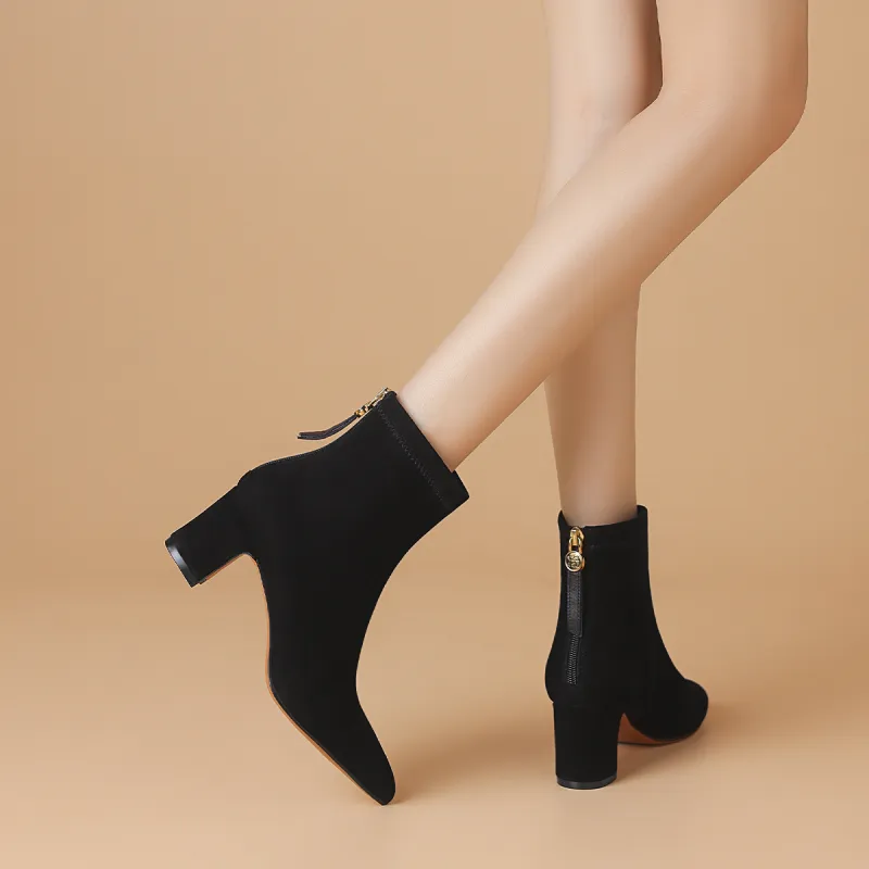 BOERDIQI Ankle Boots Women's Black/Khaki-4