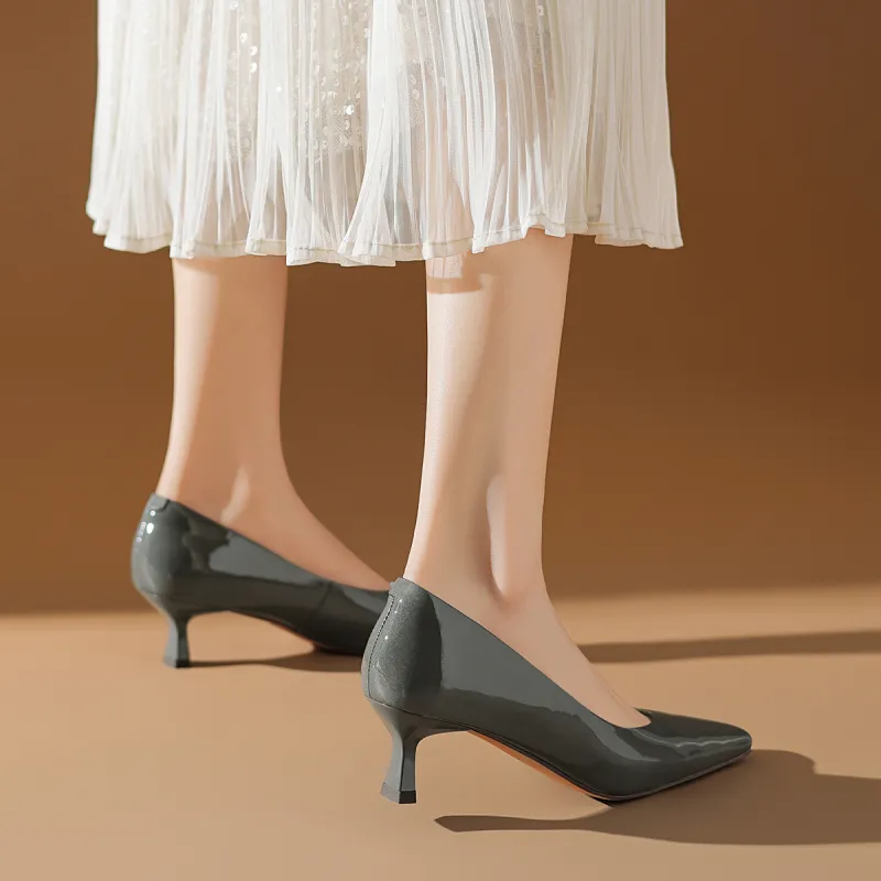 BOERDIQI Flared Heel High Heels 5cm Women's-5