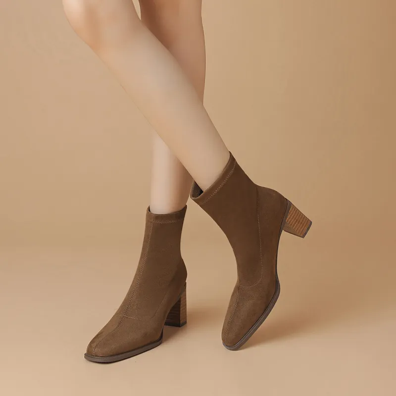 BOERDIQI Ankle Boots 6cm Women's Black-12