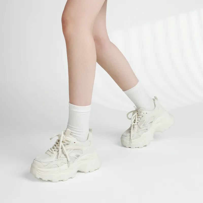 BOERDIQI Height Increasing Wear-Resistant Low-Top Chunky Sneakers-7