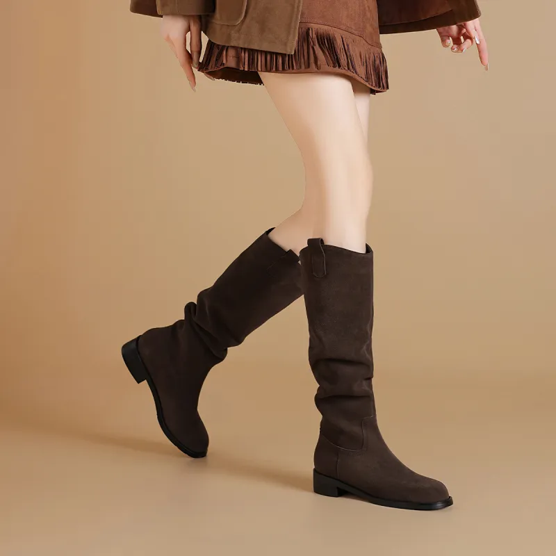 BOERDIQI Knee-high Boots 3.4cm Women's-12
