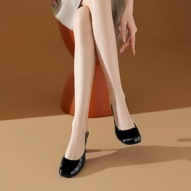BOERDIQI Flared Heel High Heels 8cm Women's-11
