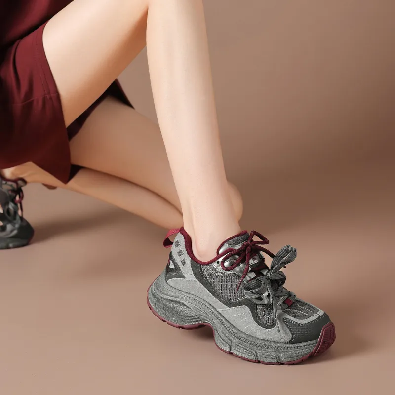 BOERDIQI Warm And Lightweight Low-Top Chunky Sneakers Women's-10