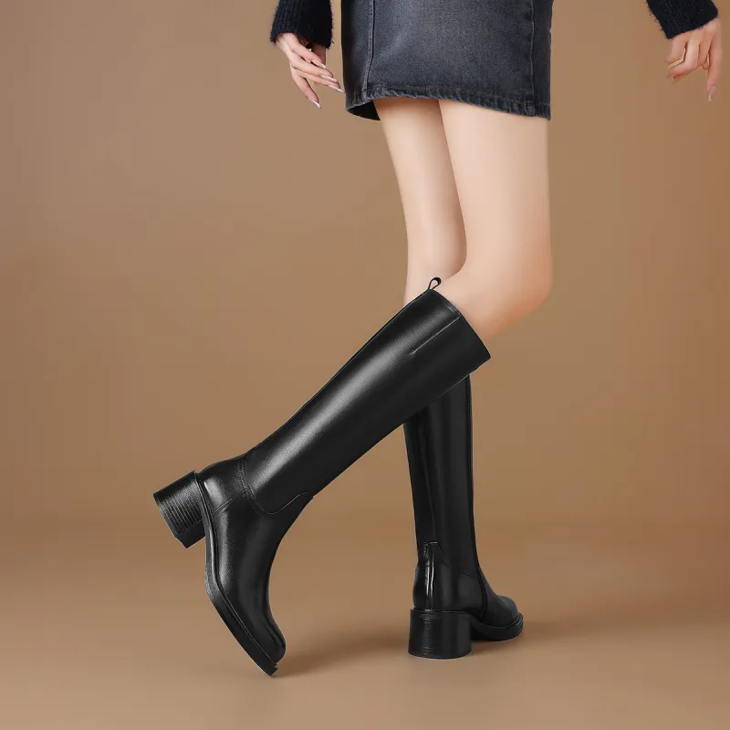 BOERDIQI Cavalier Boots Knee high Boots 5.5cm Women's-4