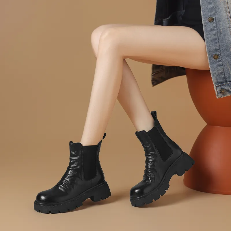BOERDIQI Short Chelsea Boots 4.8cm Women's-2