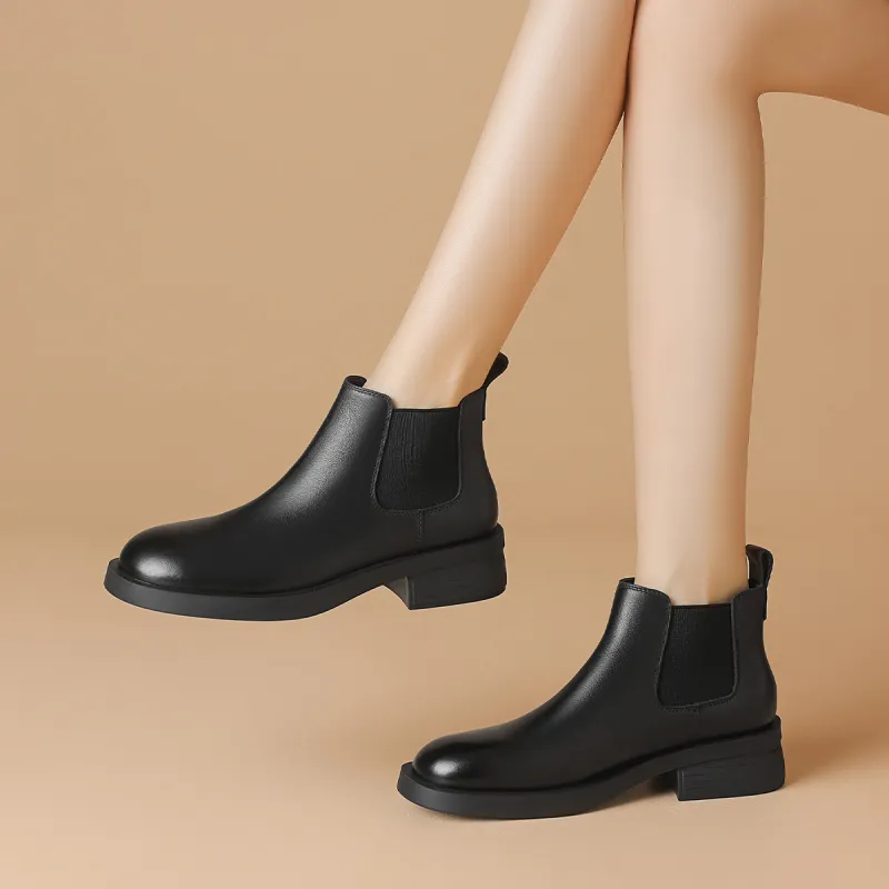 BOERDIQI Chelsea Boots Women's Black/Brown-2