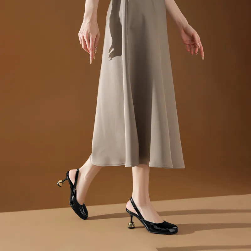 BOERDIQI Flared Heel High Heels 8cm Women's-13