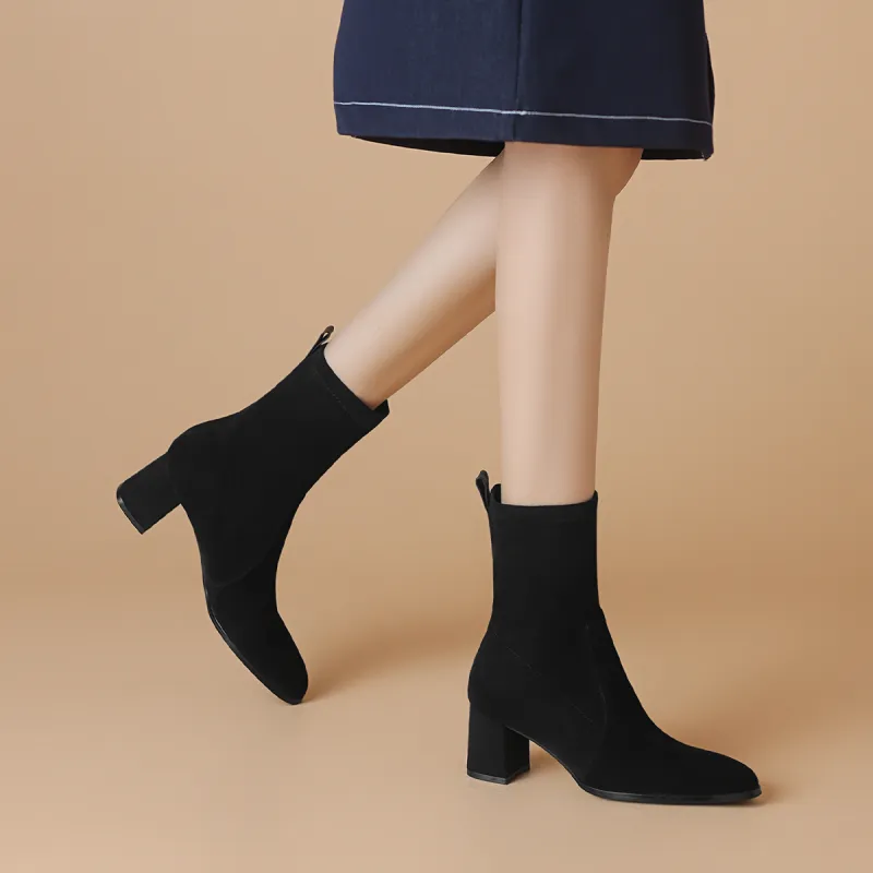 BOERDIQI Ankle Boots Women's Black-3