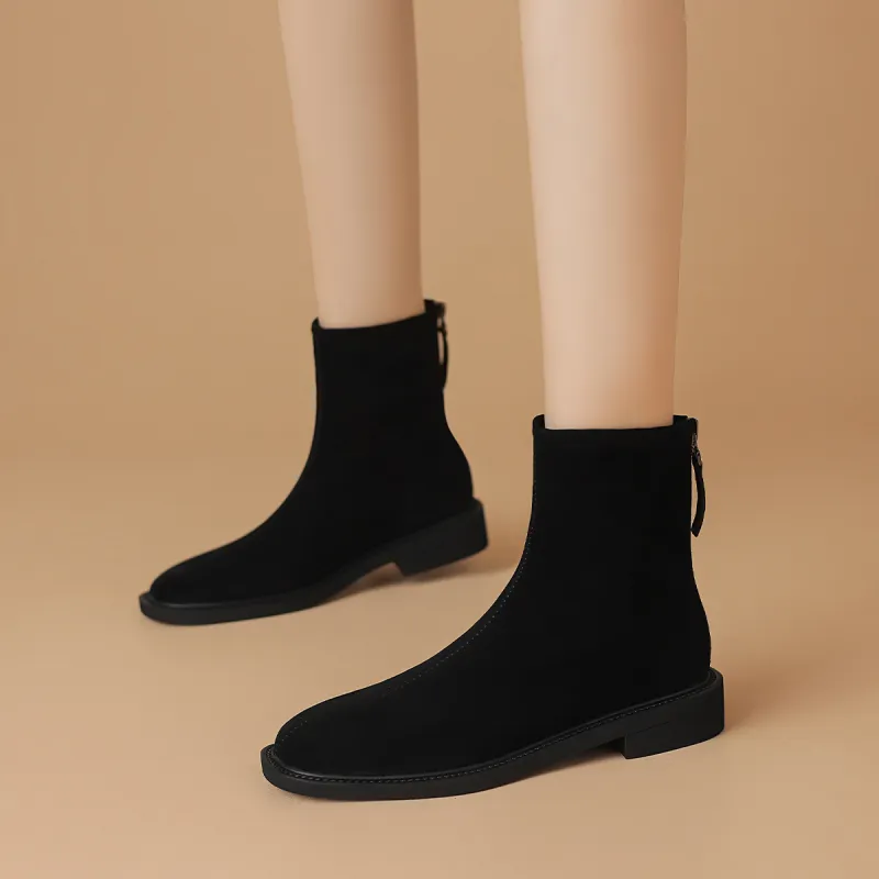 BOERDIQI Ankle Boots Women's Black/Brown-4