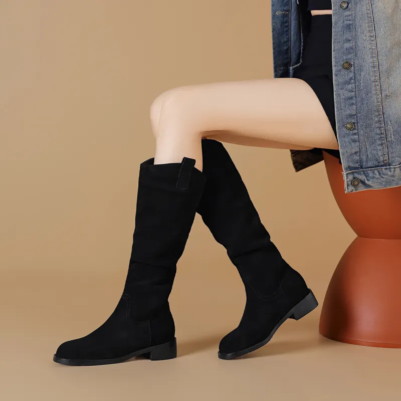 BOERDIQI Knee-high Boots 3.4cm Women's-3