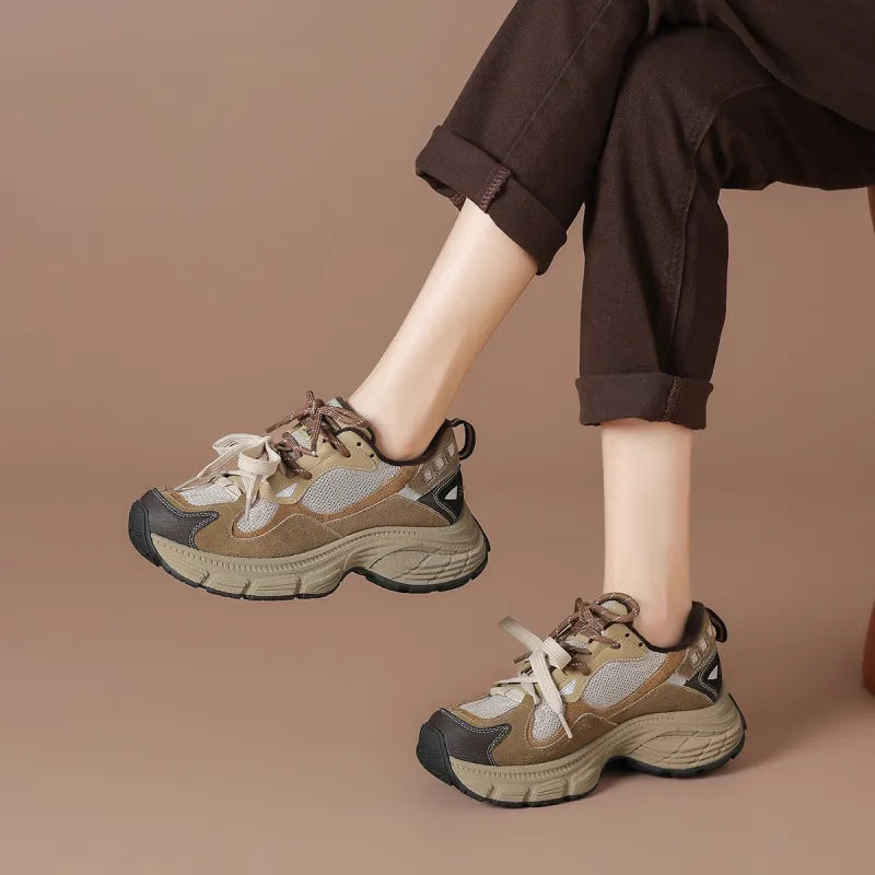 BOERDIQI Warm And Lightweight Low-Top Chunky Sneakers Women's-6