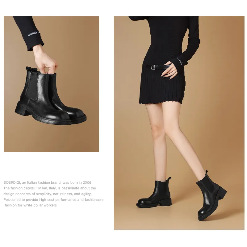 BOERDIQI Short Chelsea Boots 4.5cm Women's-7