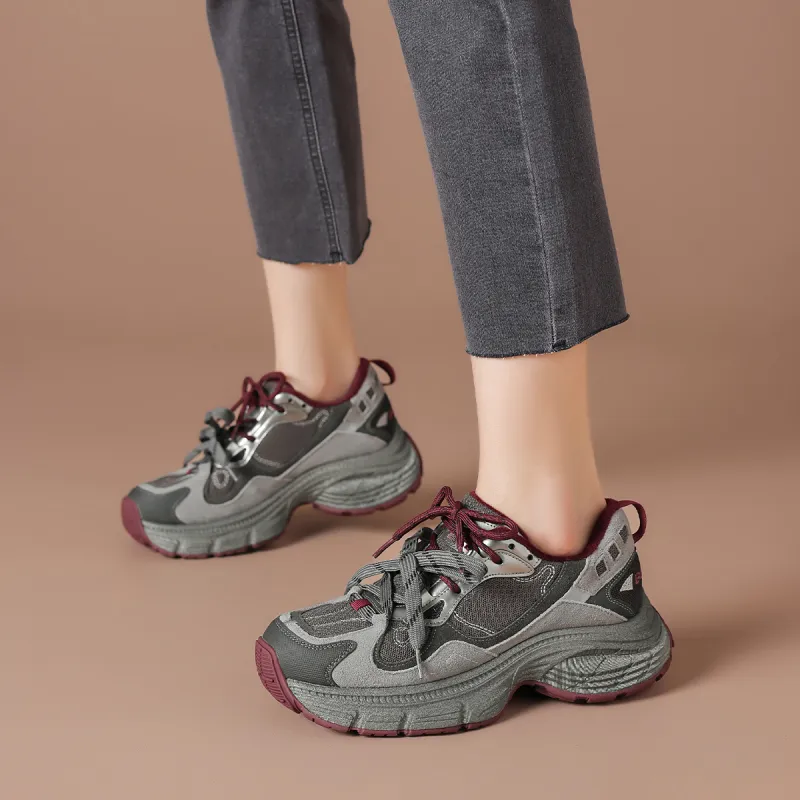 BOERDIQI Warm And Lightweight Low-Top Chunky Sneakers Women's-12