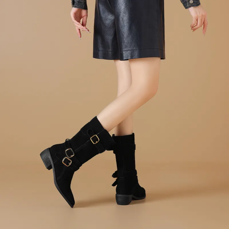 BOERDIQI Cavalier Boots Ankle Boots 4.4cm Women's-3