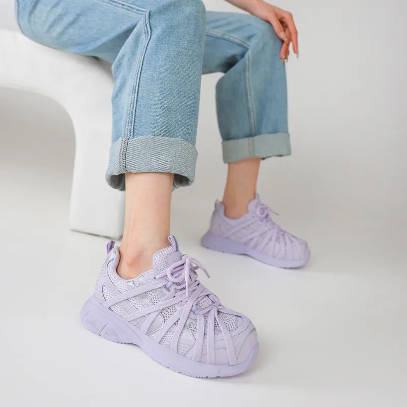 BOERDIQI Lightweight And Breathable Low Top Chunky Sneakers Women's-4