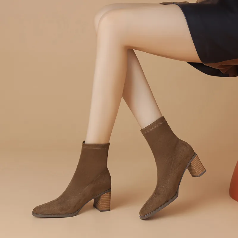 BOERDIQI Ankle Boots 6cm Women's Black-7