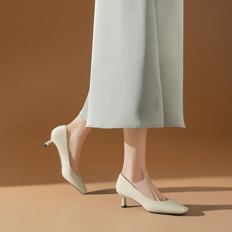 BOERDIQI Flared Heel High Heels 5cm Women's-13