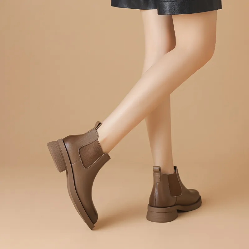 BOERDIQI Chelsea Boots Women's Black/Brown-10