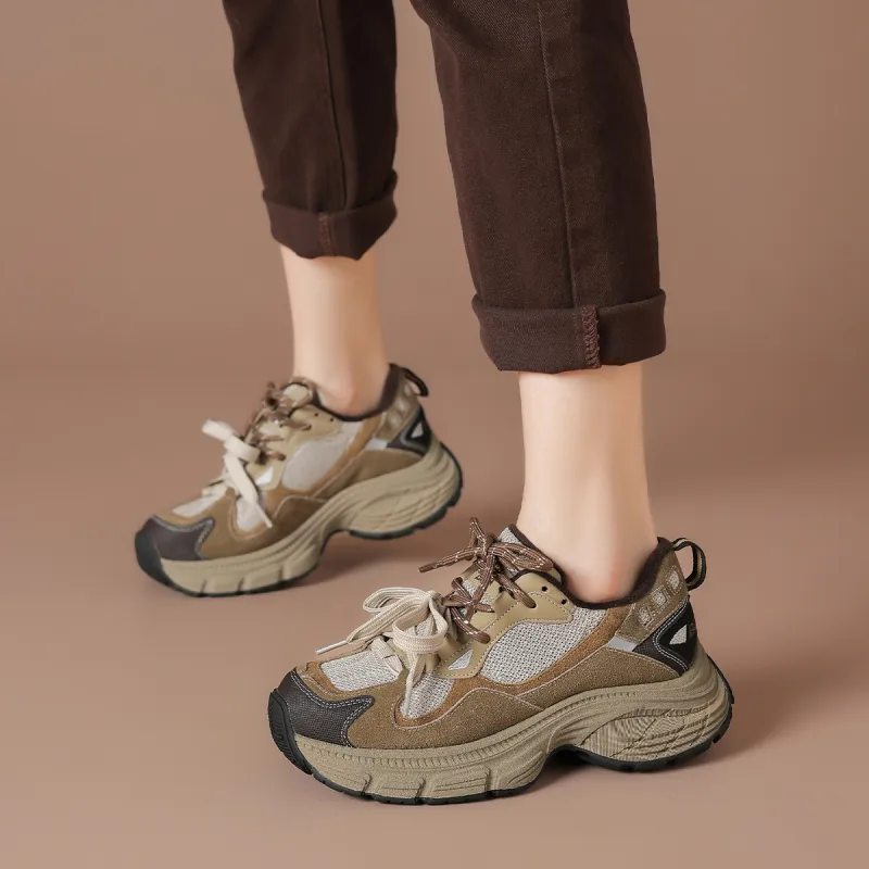BOERDIQI Warm And Lightweight Low-Top Chunky Sneakers Women's-5