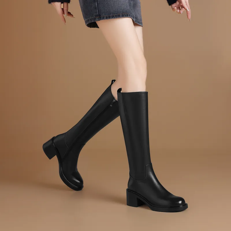 BOERDIQI Cavalier Boots Knee high Boots 5.5cm Women's-5