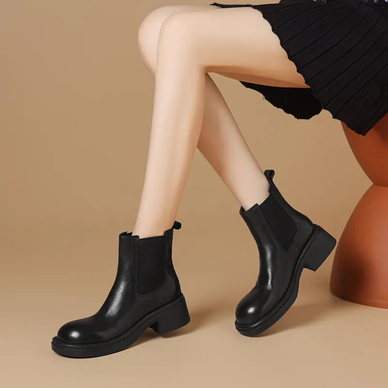 BOERDIQI Short Chelsea Boots 4.5cm Women's-3