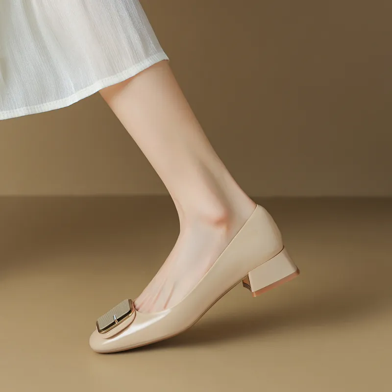 BOERDIQI Chunky Heel High Heels 3.2cm Women's-11