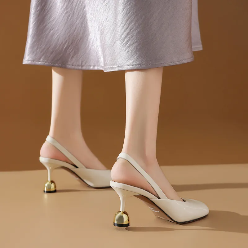 BOERDIQI Flared Heel High Heels 8cm Women's-5