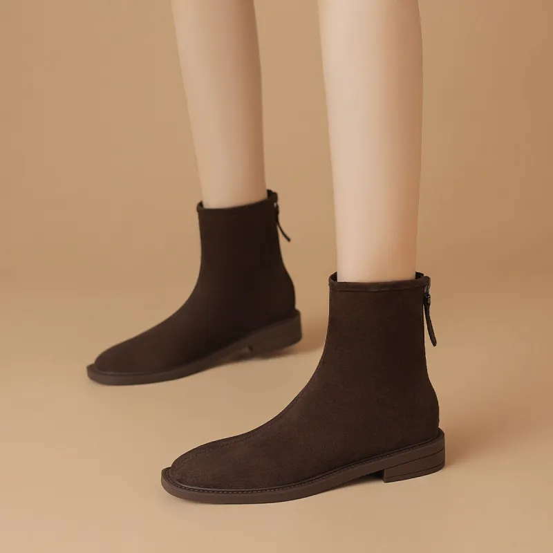 BOERDIQI Ankle Boots Women's Black/Brown-11