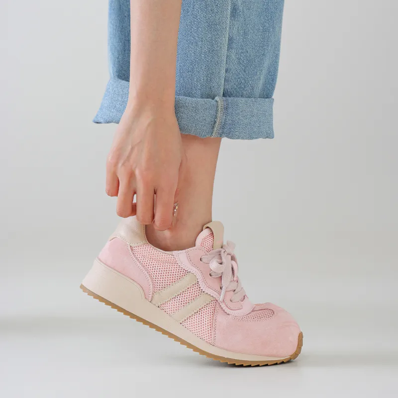 BOERDIQI German Army Trainers Breathable Lightweight Height Increasing Low Top Casual Shoes Women's-12