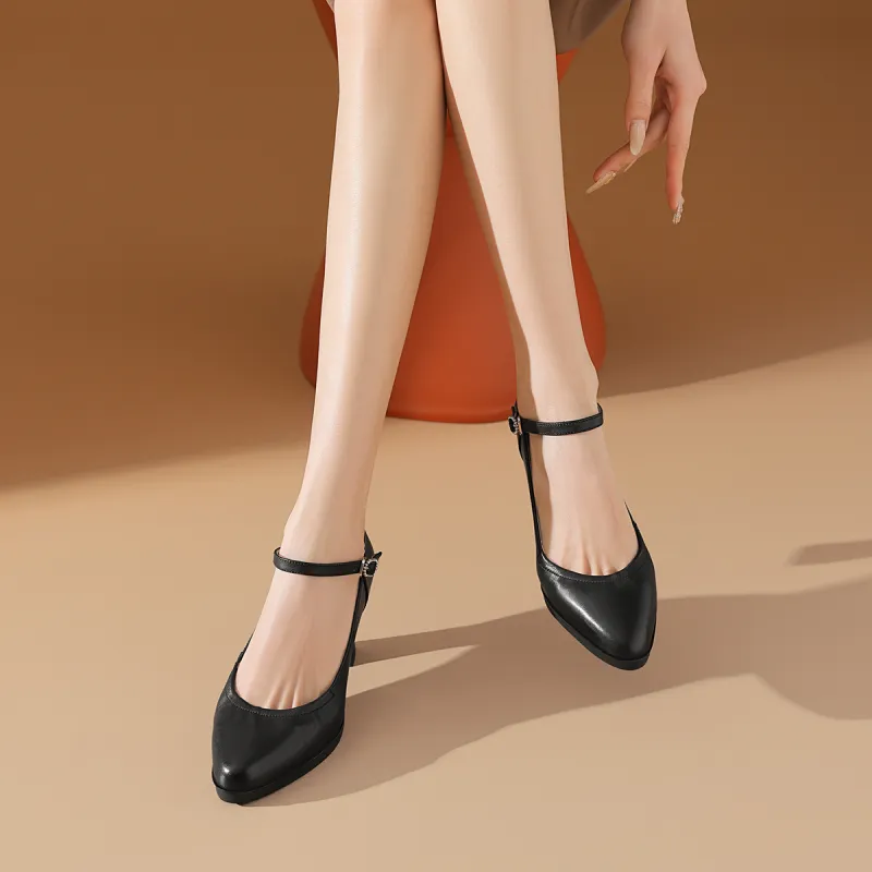BOERDIQI Chunky Heel High Heels 6.8cm Women's-4