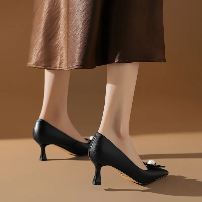 BOERDIQI High Heels Women's Black/Ecru-12