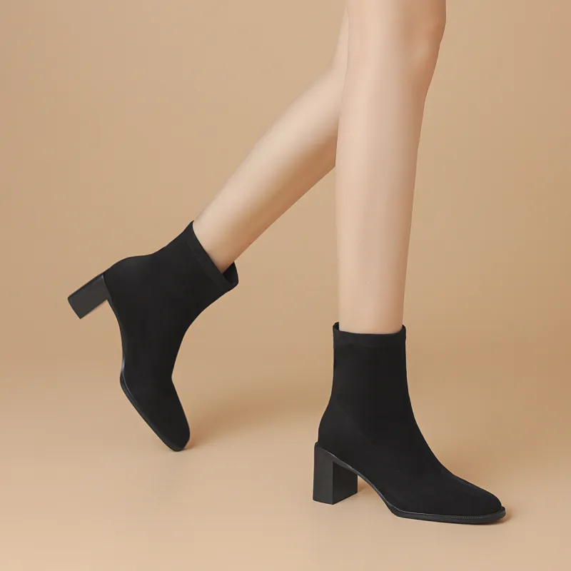 BOERDIQI Ankle Boots 6cm Women's Black-1
