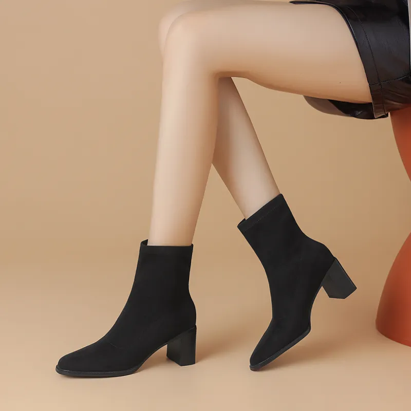 BOERDIQI Ankle Boots 6cm Women's Black-2