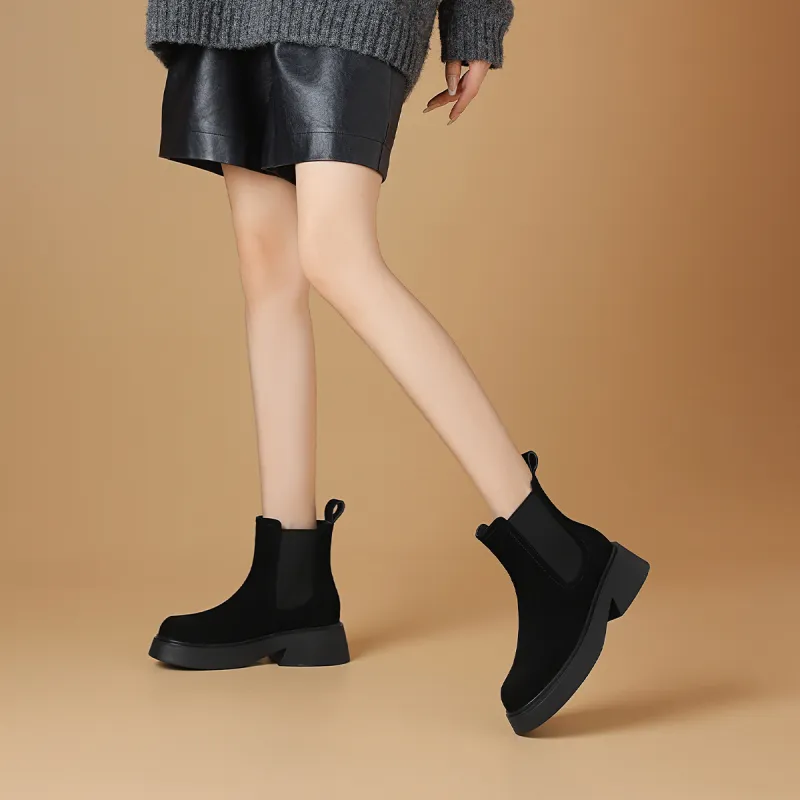 BOERDIQI Cigarette-Box Boots Ankle Boots 4.5cm Women's-6
