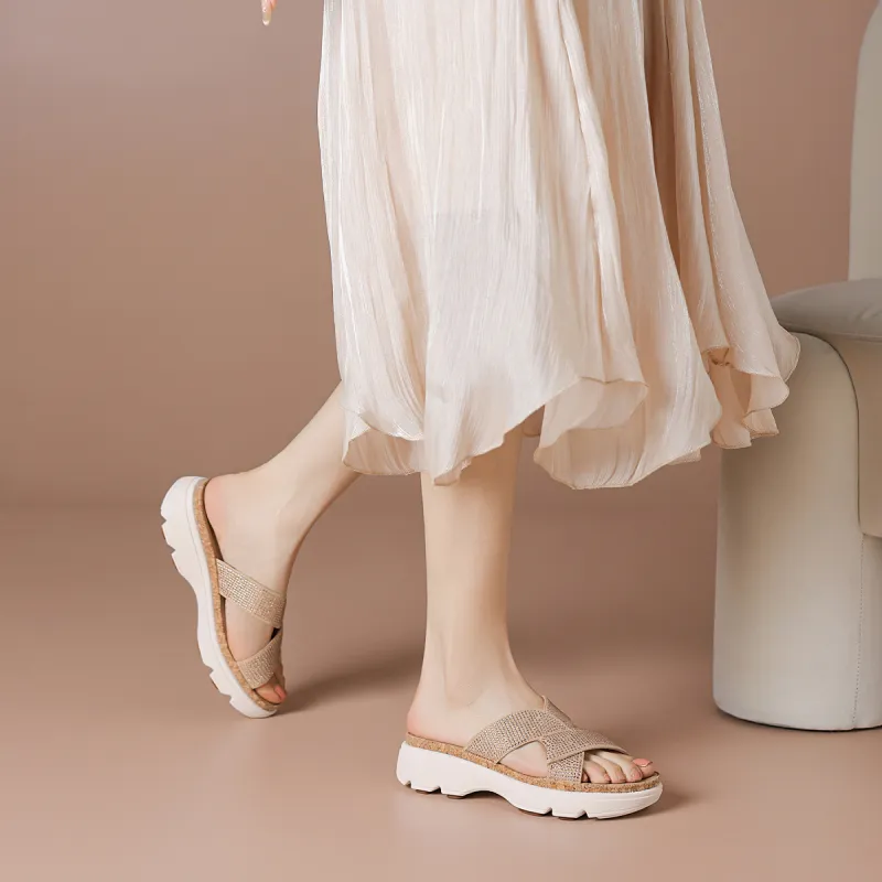 BOERDIQI Abrasion Resistant Slide Slippers Women's-11